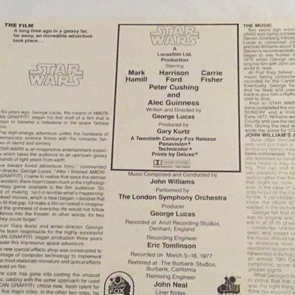 Star WARS 1977 LITHOGRAPH WITH SOUND TRACKS RECORD - Picture 10 of 10